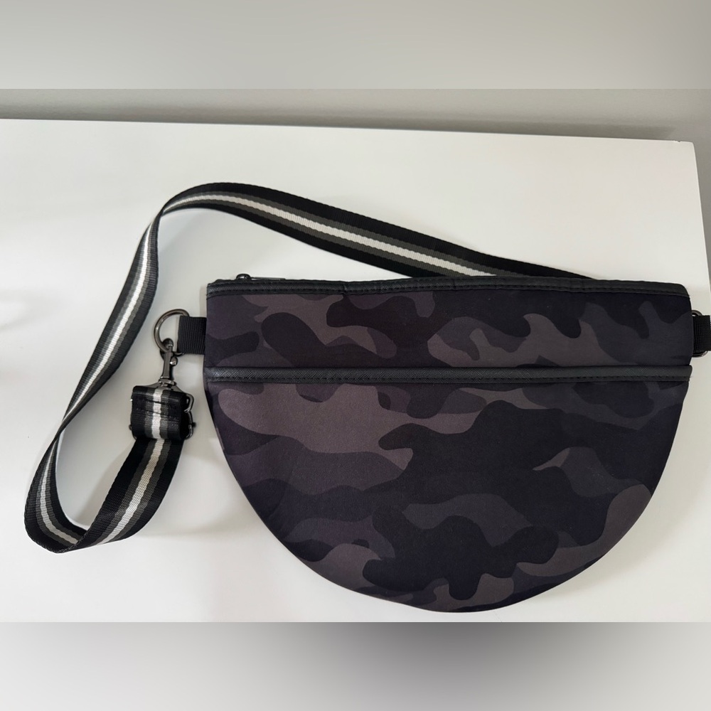 Haute Shore Black Camo Neoprene Rogue Fanny Pack Purse/Belt Bag
